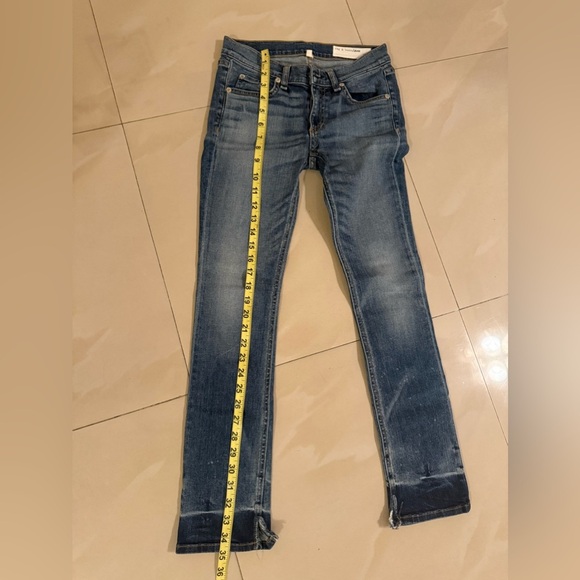 Rag & Bone Ankle Skinny Jeans - size 24 pockets zipper crop jeans - Picture 3 of 16